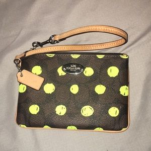 Beautiful brown and green dotted small wallet
